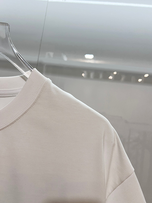 ロエベ LOEWE クラシックなフロックプリントロゴエンボスクルーネック半袖Tシャツ