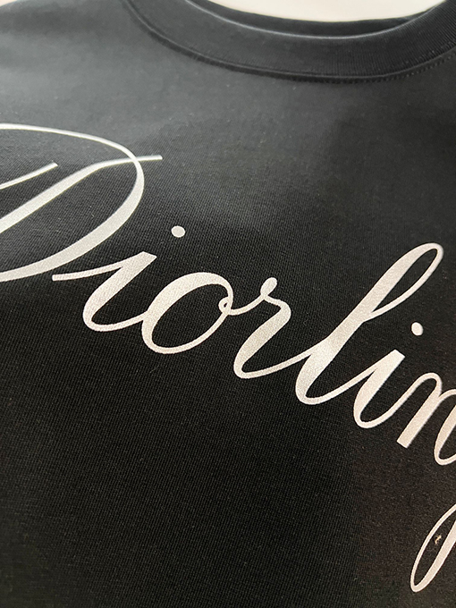ディオール 裏面に3Mロゴの熱転プリントクラシックなエンボスのクルーネック半袖Tシャツ