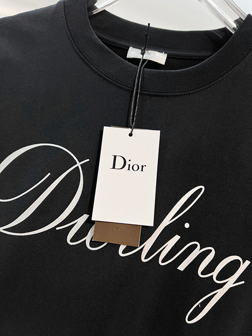 ディオール 裏面に3Mロゴの熱転プリントクラシックなエンボスのクルーネック半袖Tシャツ