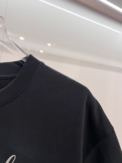 ディオール 裏面に3Mロゴの熱転プリントクラシックなエンボスのクルーネック半袖Tシャツ