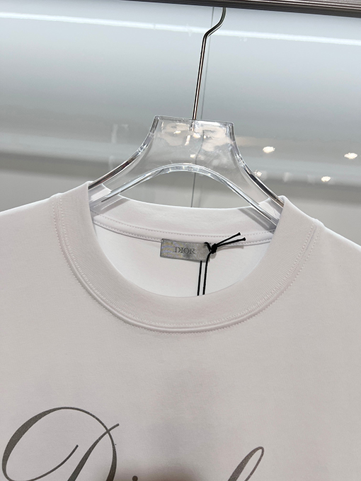 ディオール 裏面に3Mロゴの熱転プリントクラシックなエンボスのクルーネック半袖Tシャツ