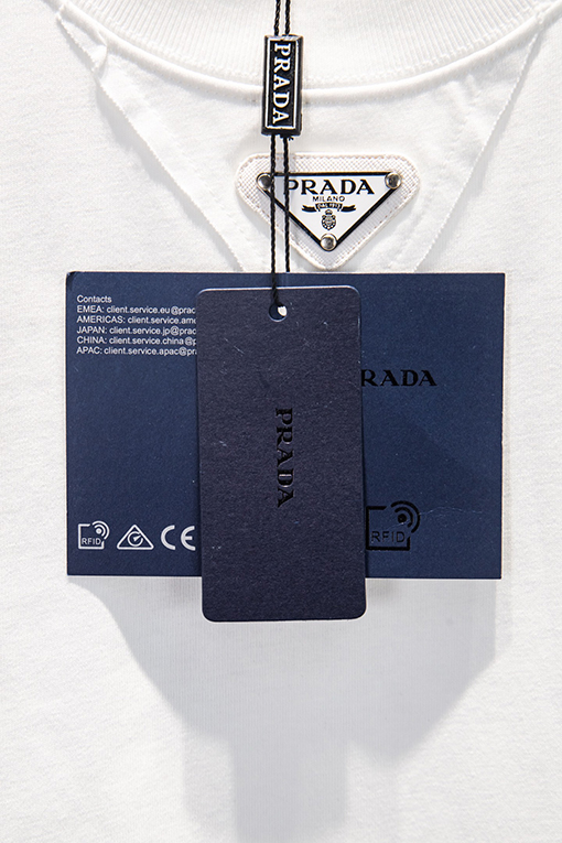 プラダ スプライスメタルシリコン半袖Tシャツ