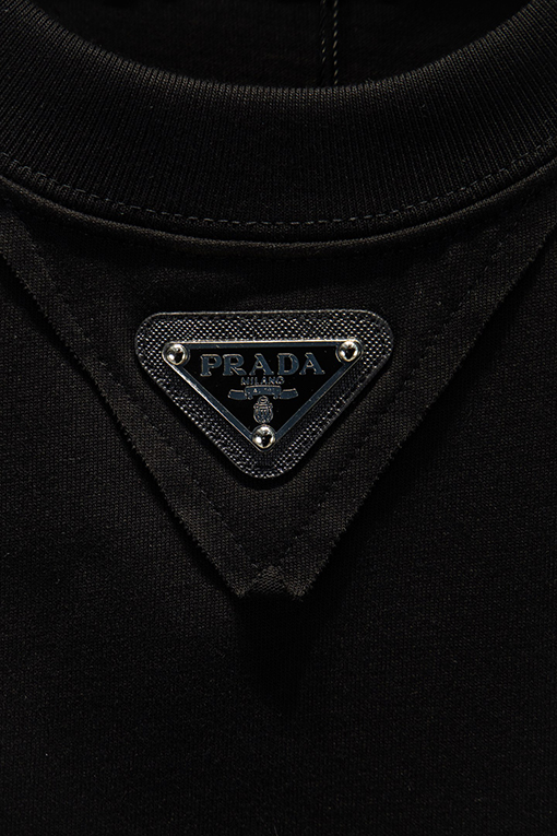 プラダ スプライスメタルシリコン半袖Tシャツ