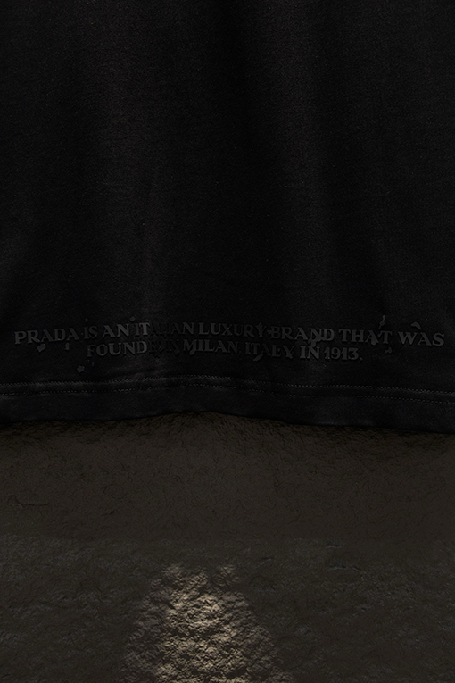 プラダ スプライスメタルシリコン半袖Tシャツ