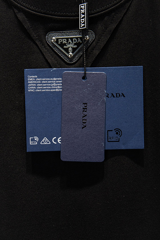 プラダ スプライスメタルシリコン半袖Tシャツ