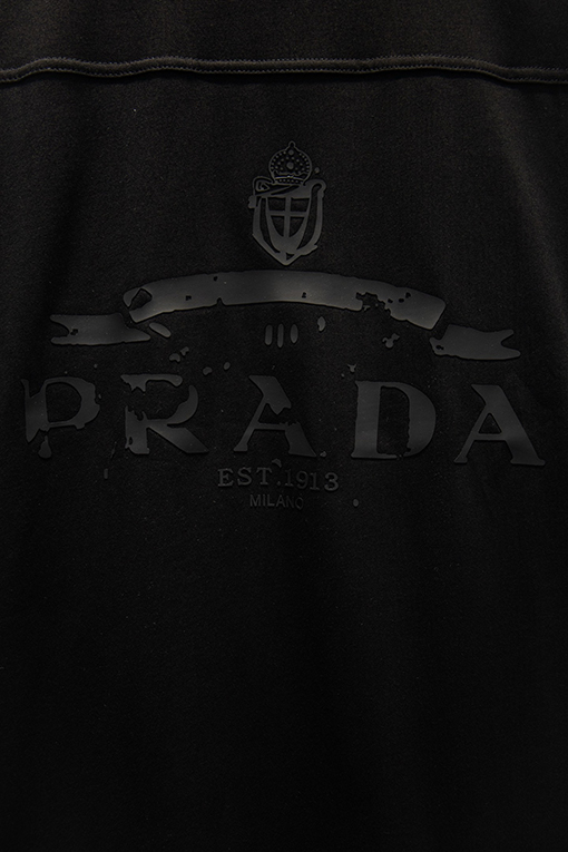 プラダ スプライスメタルシリコン半袖Tシャツ