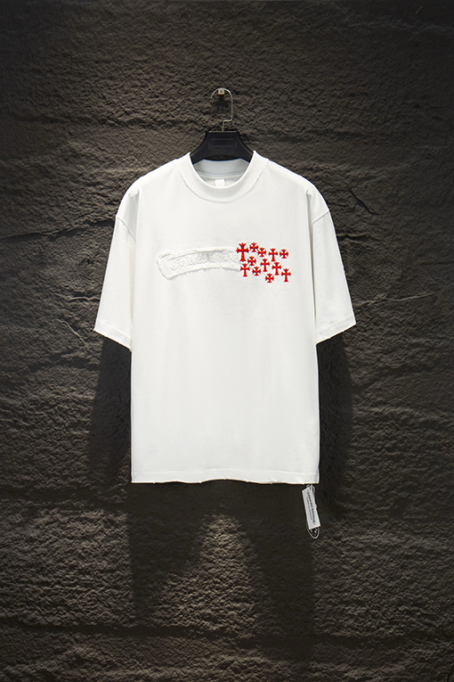 クロムハーツコピー 重工業な刺繍タッセル半袖Tシャツ