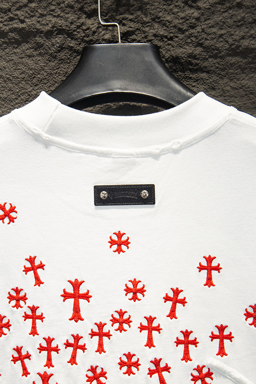 クロムハーツコピー 重工業な刺繍タッセル半袖Tシャツ