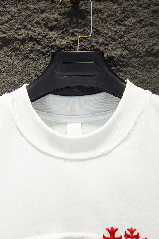 クロムハーツコピー 重工業な刺繍タッセル半袖Tシャツ