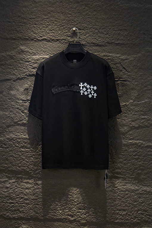 クロムハーツコピー 重工業な刺繍タッセル半袖Tシャツ