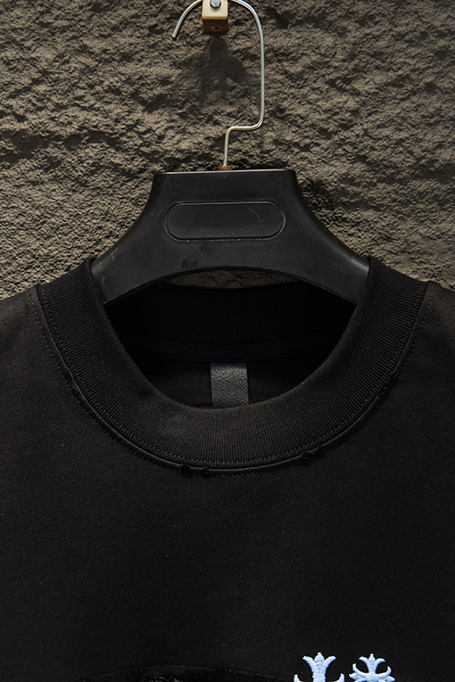 クロムハーツコピー 重工業な刺繍タッセル半袖Tシャツ