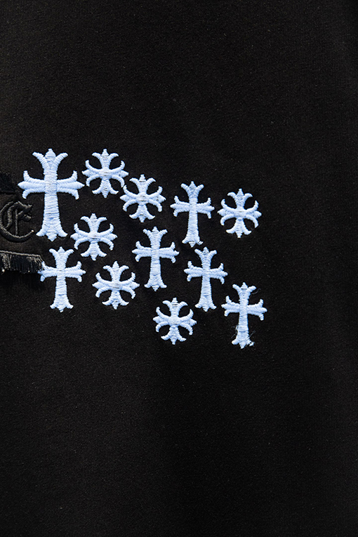 クロムハーツコピー 重工業な刺繍タッセル半袖Tシャツ