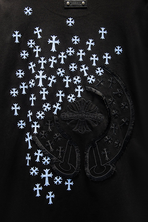 クロムハーツコピー 重工業な刺繍タッセル半袖Tシャツ