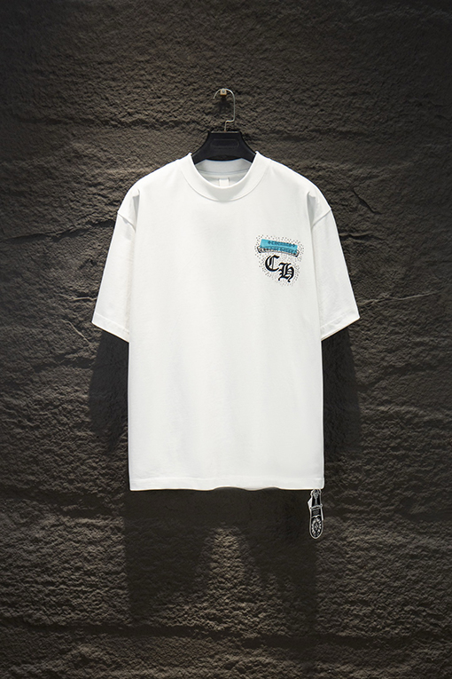 クロムハーツスーパーコピー 新作プリントラインストーン半袖Tシャツ