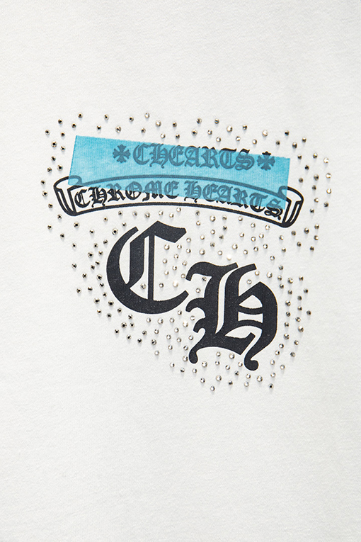 クロムハーツスーパーコピー 新作プリントラインストーン半袖Tシャツ