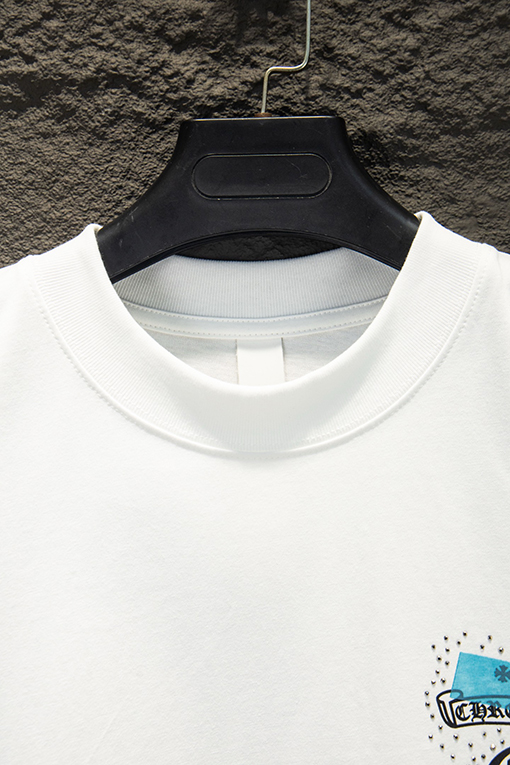 クロムハーツスーパーコピー 新作プリントラインストーン半袖Tシャツ