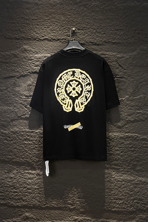 クロムハーツスーパーコピー 新作プリントラインストーン半袖Tシャツ