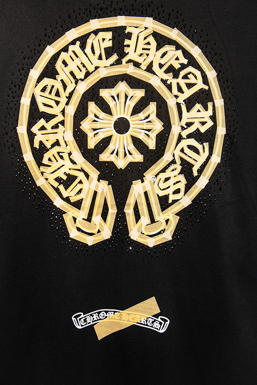 クロムハーツスーパーコピー 新作プリントラインストーン半袖Tシャツ