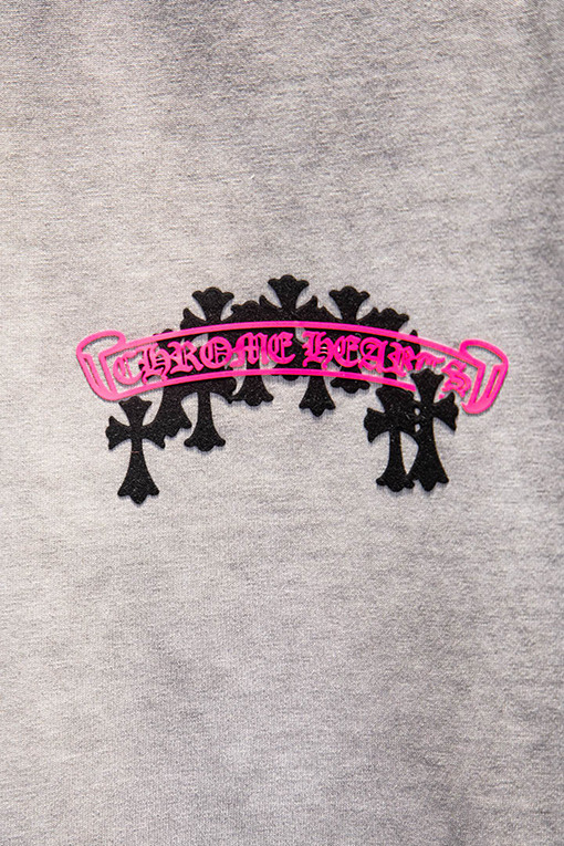 クロムハーツ 新モデル耐久性のある裏地カラーコーティングフロックシリコン半袖Tシャツ