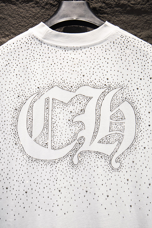 クロムハーツコピー クラシックなラインストーンの半袖Tシャツ