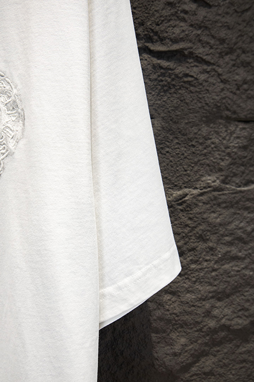 クロムハーツ 新作 ウォッシュプリント ホロウ刺繍 半袖Tシャツ