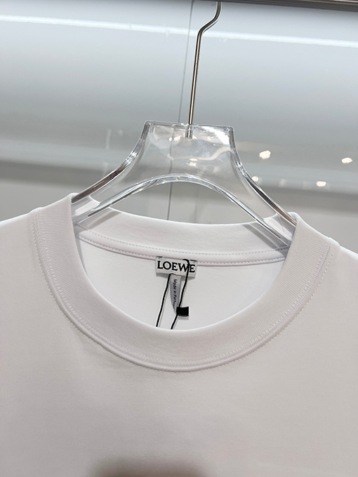 ディオール バラと文字のロゴが刺繍されたクラシックなカラーブロックのクルーネック半袖Tシャツ