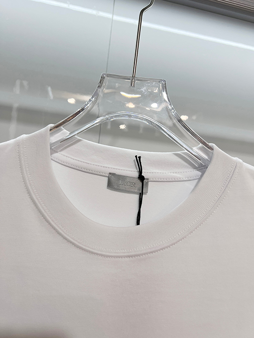 ディオールコピー クラシックCDシグネチャー刺繍ロゴクルーネック半袖Tシャツ