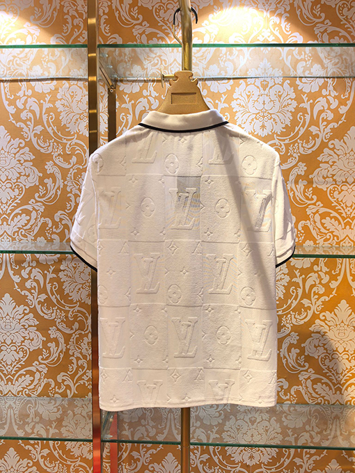 ルイヴィトンスーパーコピー 新モデル柄ジャカードニット半袖ポロシャツ