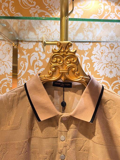 ルイヴィトンスーパーコピー 新モデル柄ジャカードニット半袖ポロシャツ