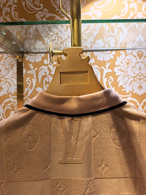 ルイヴィトンスーパーコピー 新モデル柄ジャカードニット半袖ポロシャツ