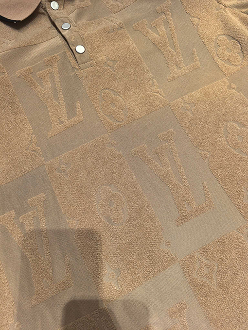 ルイヴィトンスーパーコピー 新モデル柄ジャカードニット半袖ポロシャツ