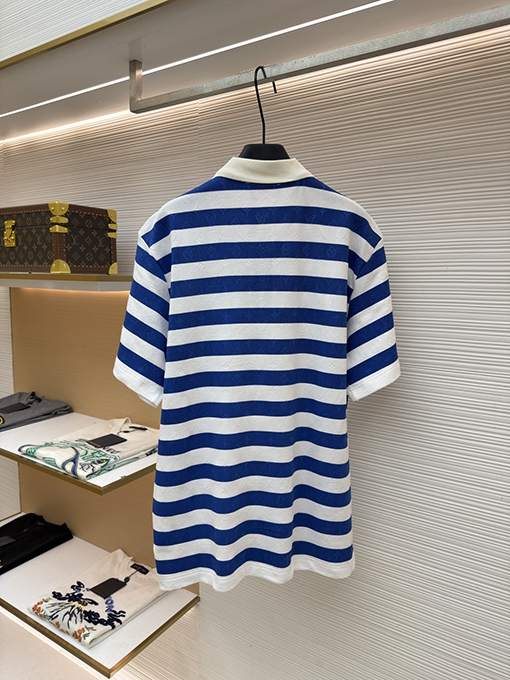 ルイヴィトンコピー ストライプポロシャツ 半袖ポロシャツ