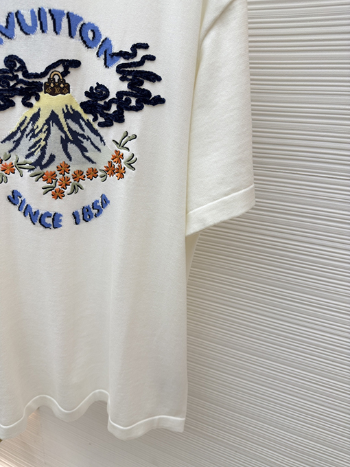 ルイヴィトン Nigo コラボレーション ボルケーノ刺繍ニット半袖Tシャツ