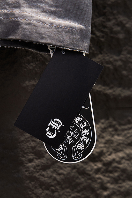 クロムハーツ ヘビーデューティーなリバースカラーパッチワーク刺繍のダメージ半袖Tシャツ