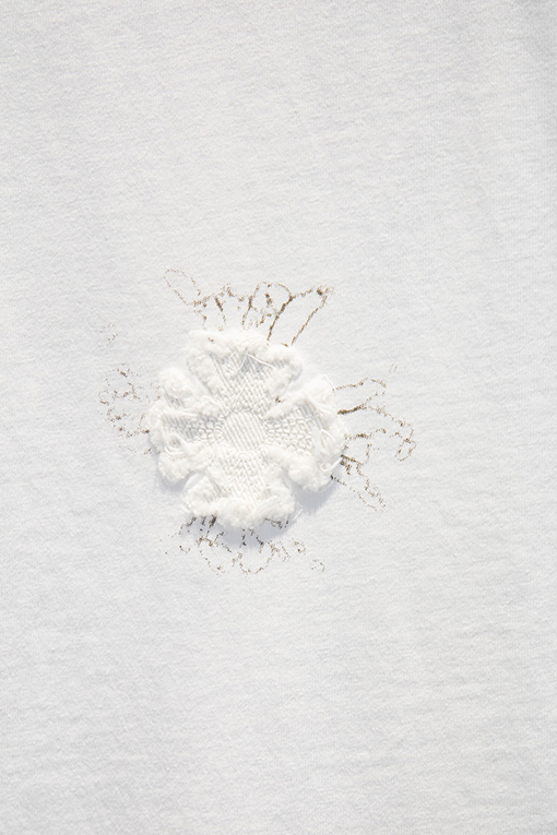 クロムハーツコピー ウォッシュプリントアップリケ刺繍半袖Tシャツ