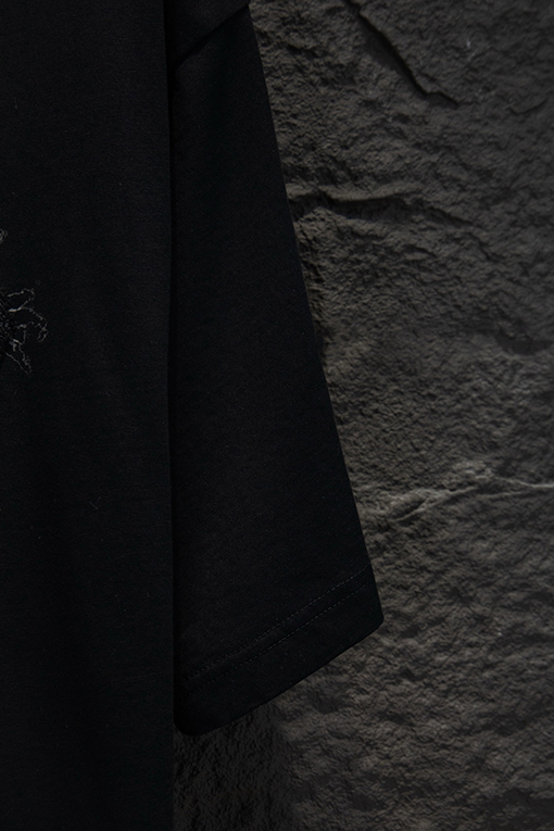 クロムハーツコピー ウォッシュプリントアップリケ刺繍半袖Tシャツ