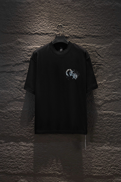 クロムハーツ 新作ラインストーンダメージ半袖Tシャツ