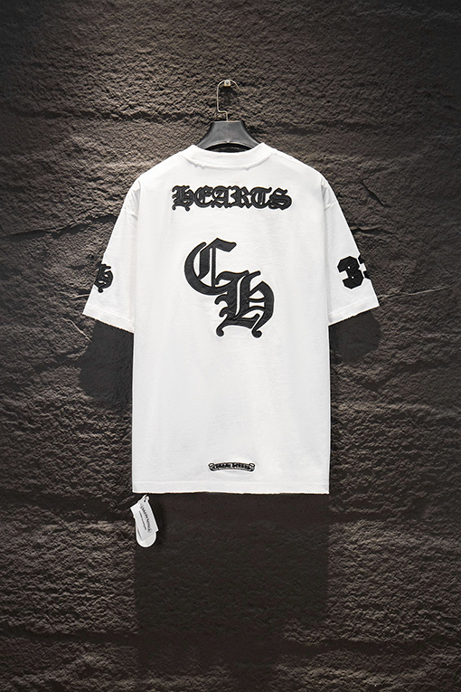 クロムハーツ カスタムアップリケ刺繍半袖Tシャツ