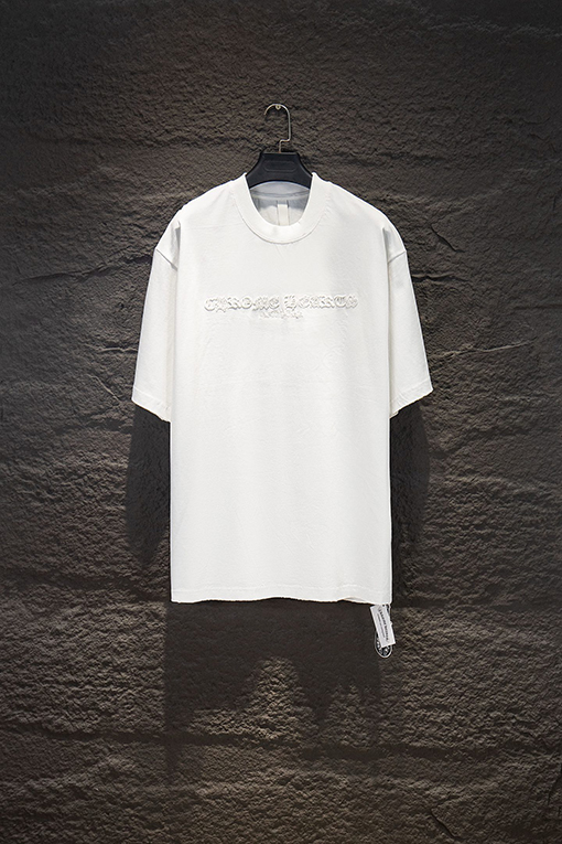 クロムハーツスーパーコピー 新モデルウォッシュホロウ刺繍半袖Tシャツ
