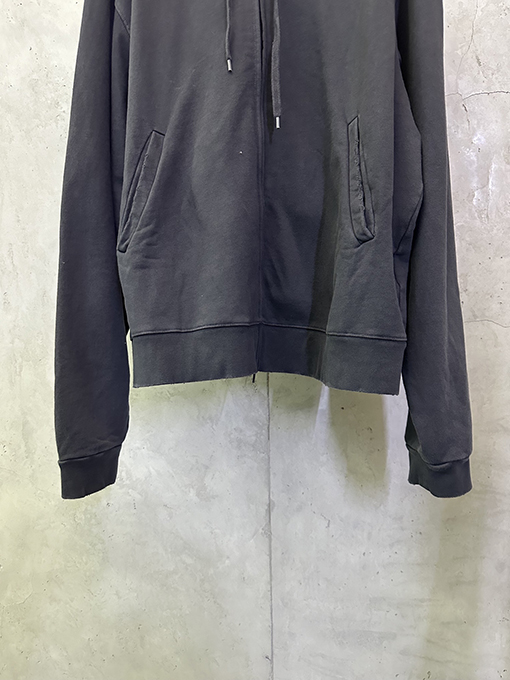 バレンシアガ Balenciaga ホワイトテーププリントのフード付きジップアップスウェットシャツジャケット