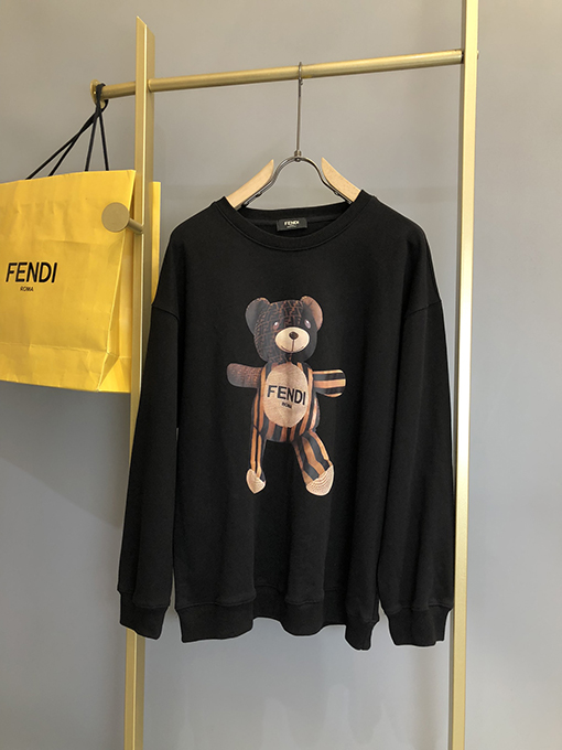 フェンディコピー FENDI 新しいロゴベアクルーネックスウェットシャツ