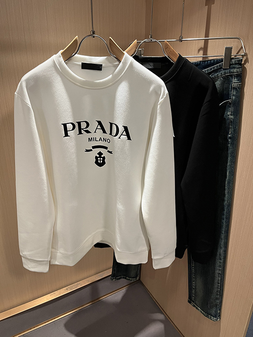 プラダ PRADA 新しいユニセックスクルーネックスウェットシャツ