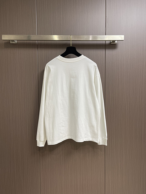 ロエベスーパーコピー 新作ラウンドネックプリント長袖ベースレイヤーシャツ