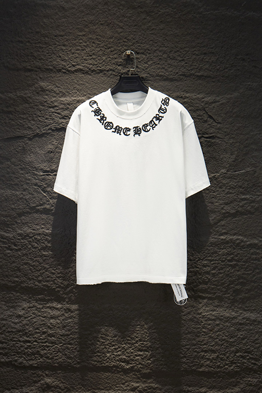 クロムハーツコピー クラシックなダメージの刺繍り半袖Tシャツ