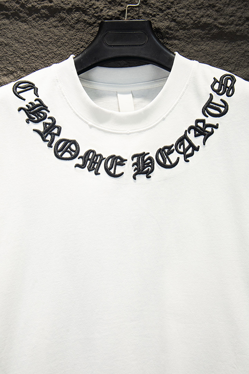 クロムハーツコピー クラシックなダメージの刺繍り半袖Tシャツ