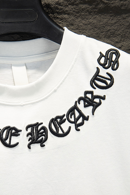 クロムハーツコピー クラシックなダメージの刺繍り半袖Tシャツ