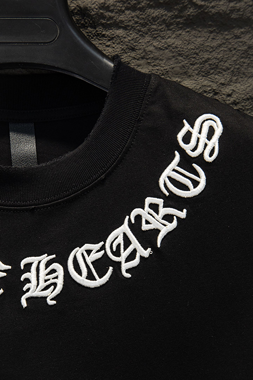 クロムハーツコピー クラシックなダメージの刺繍り半袖Tシャツ