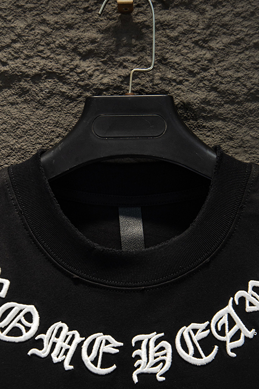 クロムハーツコピー クラシックなダメージの刺繍り半袖Tシャツ