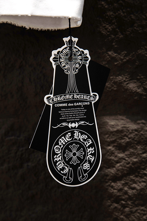 クロムハーツ クラシックなヘビーデューティーなダメージのパッチワーク刺繍りハードウェア半袖Tシャツ