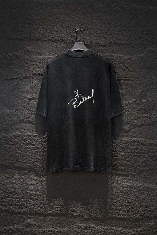 バレンシアガ Balenciaga 白インクダイレクトスプレーホットドリルラインストーン半袖Tシャツ